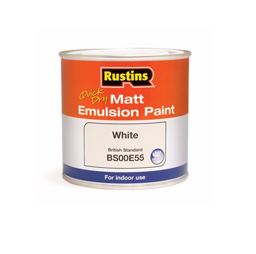 Matt Emulsion White 250ml RUSTINS