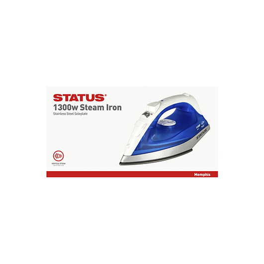 Steam Iron Premium 1300w Blue STATUS