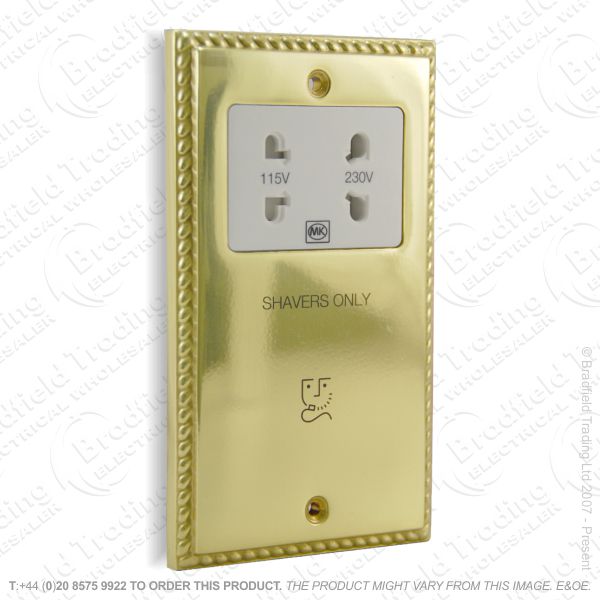 I22) Socket Shaver Dual Voltage RE brass MK