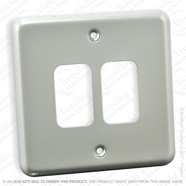 I22) Grid Front Plate Alum 2xMod 86x86 MK