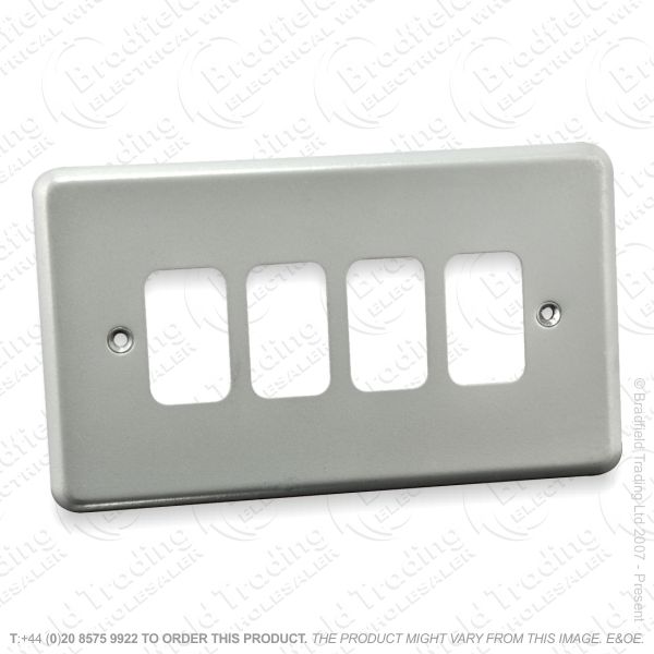 I22) Grid Front Plate Alum 4xMod 86x146 MK