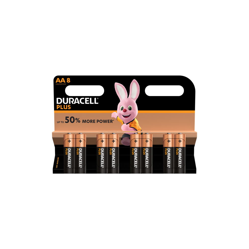 E04) Battery AA 1.5V DURACELL Plus pk8