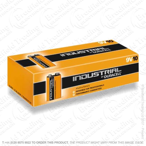 Battery 9V x10 DURACELL Industrial Procell