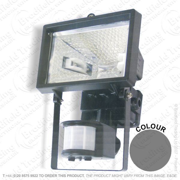 B20) Flood Light LHalogen PIR 150W Black