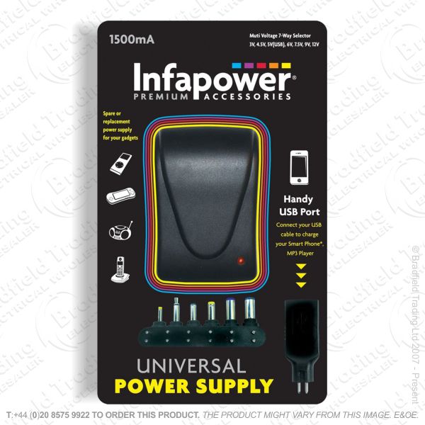 F08) AC-DC Power Supply 1500ma INFAPOWER