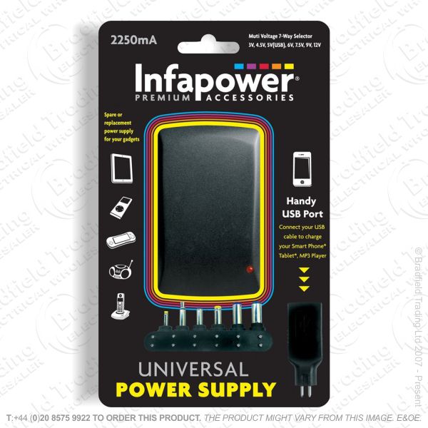 F08) AC-DC Power Supply 2250ma INFAPOWER