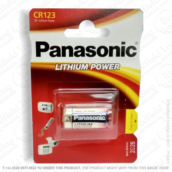 E08) Battery 123A Camera Photo 3V PANASONIC