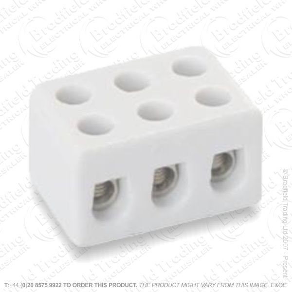 F15) Connector Blocks Porcelain 3way 5A