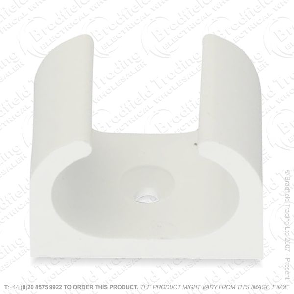 H15) Conduit PVC Oval Clips 16mm Whi