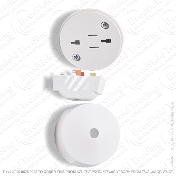 B09) Plug In Ceiling Rose 3pin Lighting CLICK