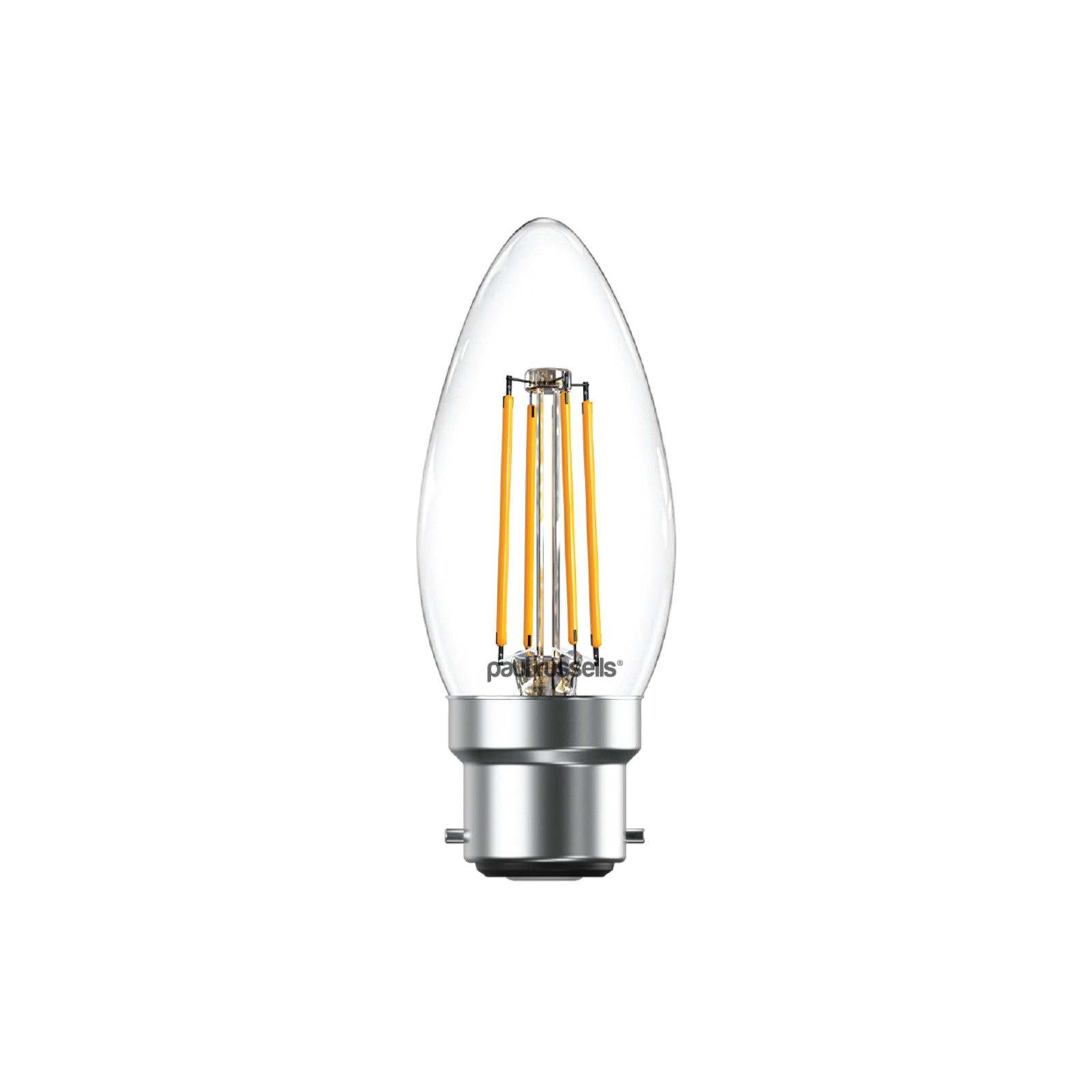 4.5W 470lm BC LED Fil Dim Candle PAUL RUSSELL