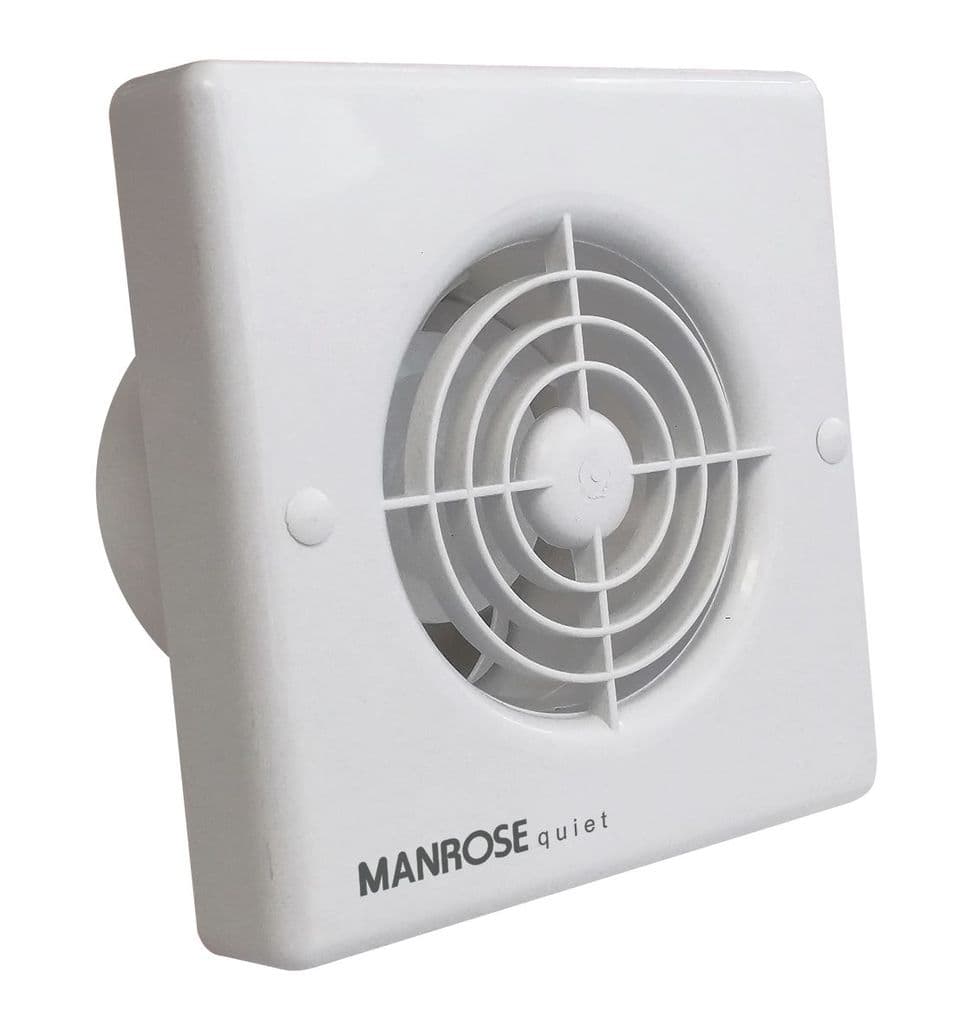 I08) Manrose Quiet Ext Fan 100mm 27dB St