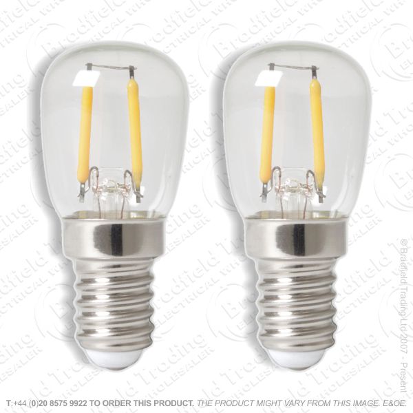 A35) 2W SES LED Pygmy Bulb 3k pk2 ENE