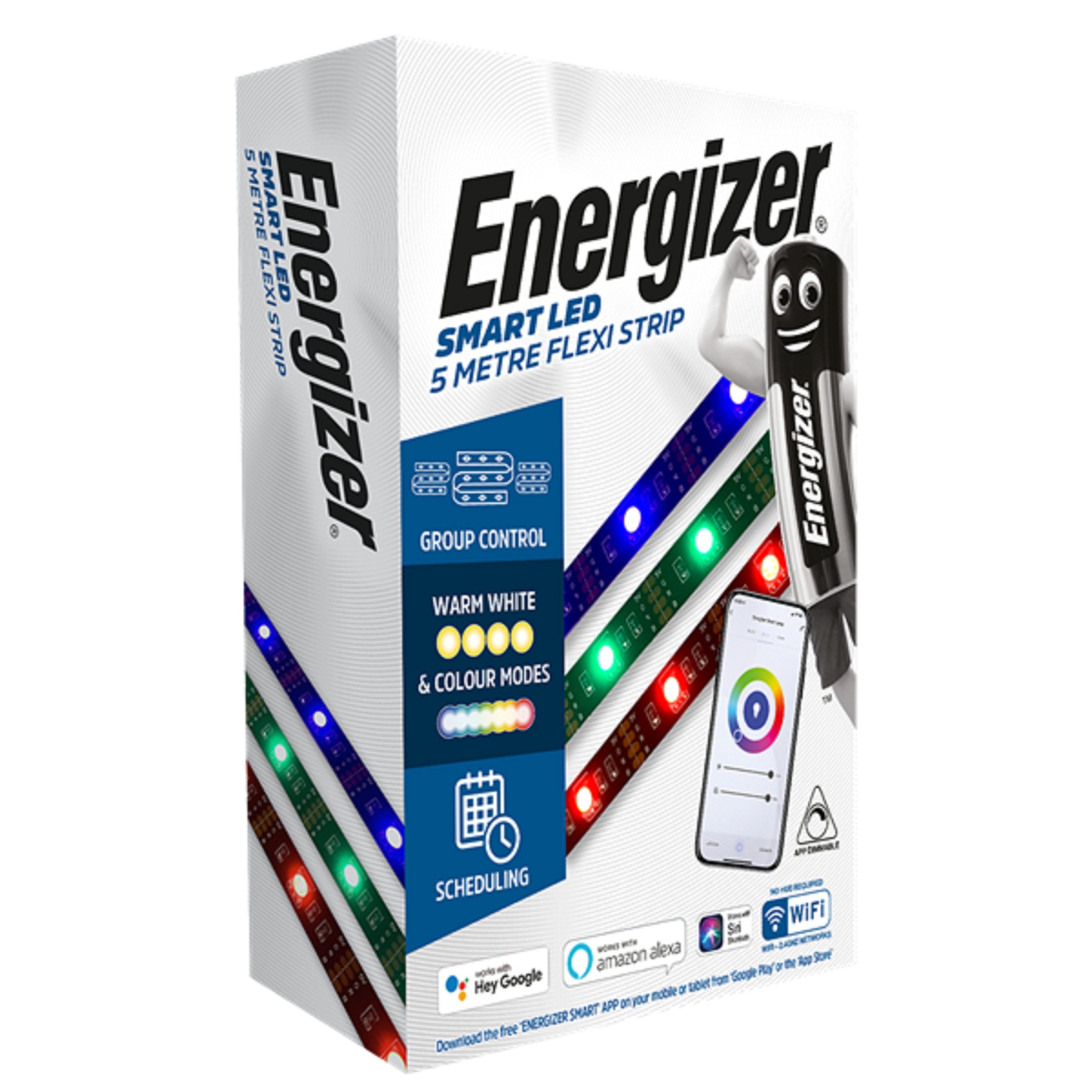 LED Flex 5M RGBW Kit Adhesive IP44 ENERGIZER