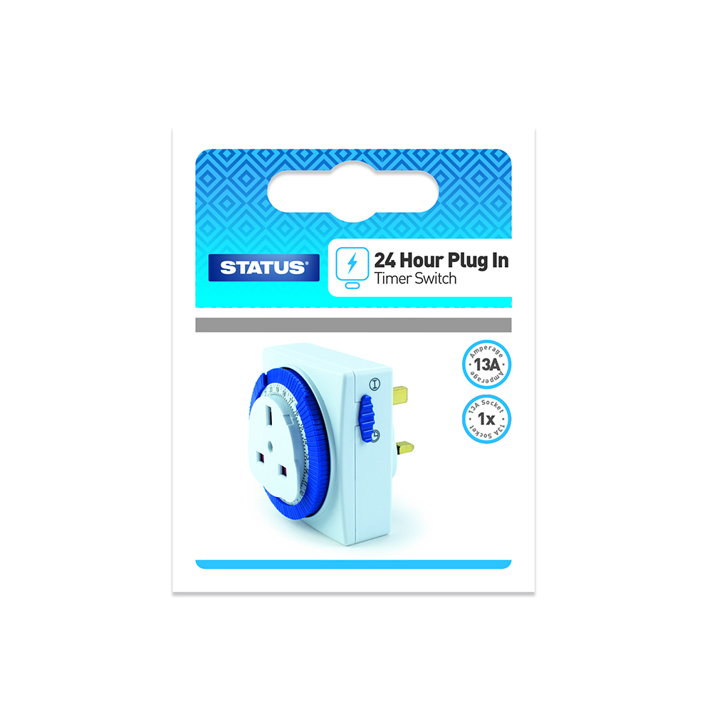 Timer PlugIn Square 24Hr Segment STATUS
