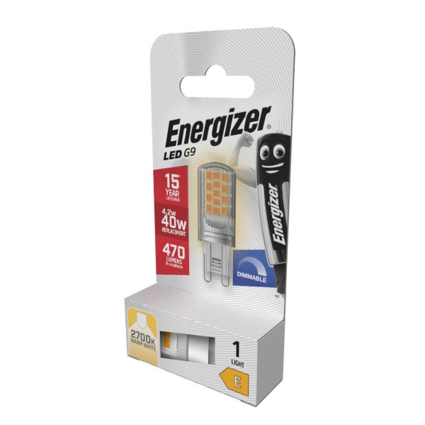 4.2w LED Capsule G9 27K 470lm Dimm ENERGIZER