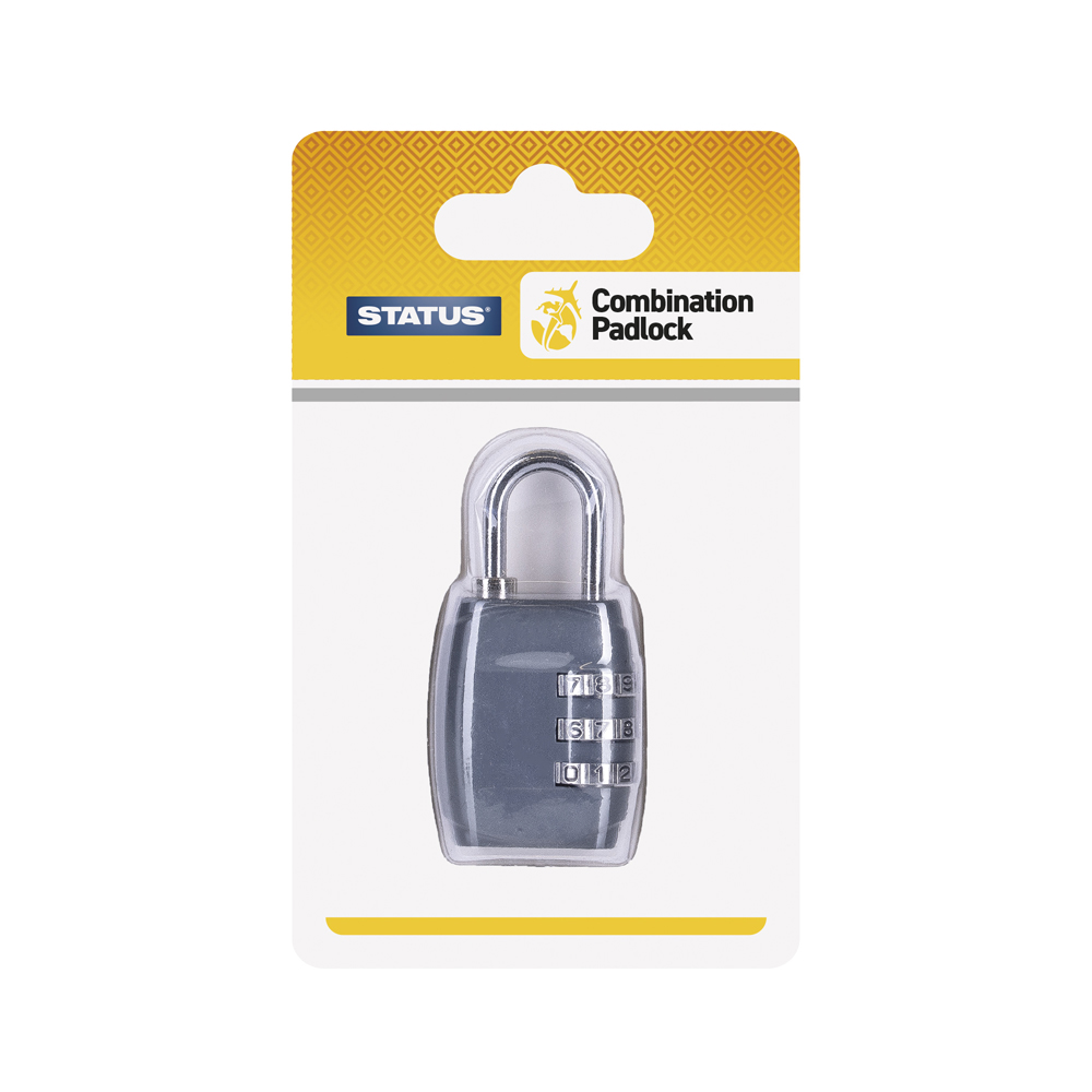Combination Travel Padlock 20mm STATUS