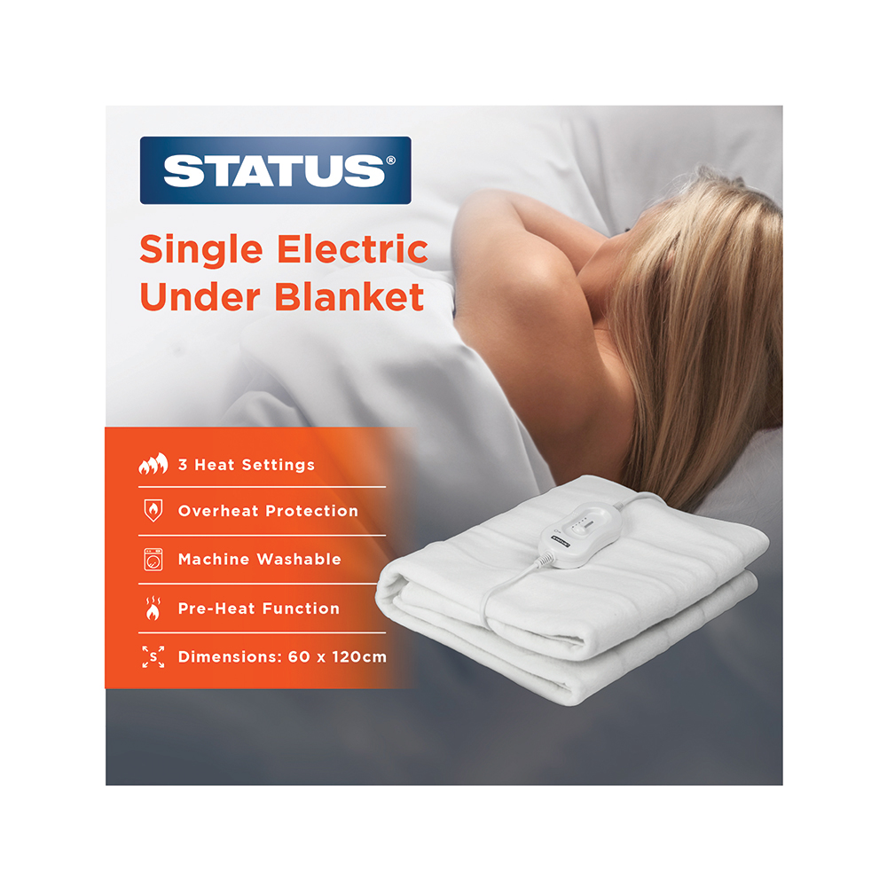 Single Bed Size Electric Blanket 40w STATUS