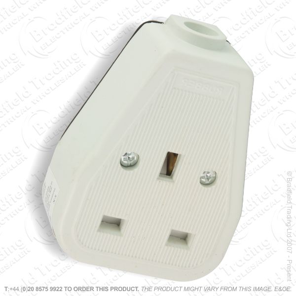 F04) Mains Ext Socket 1G 13A white C01