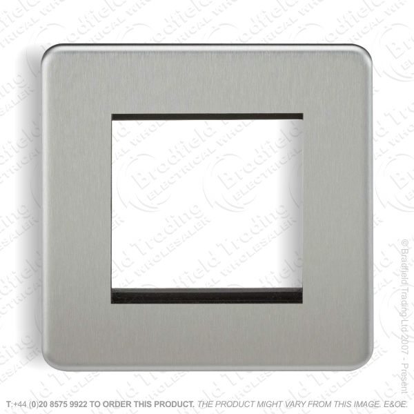 Euro Plate 2Gang Screwless Satin MLA