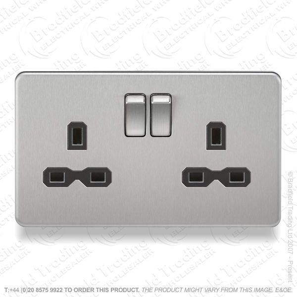 13A 2gang Switched Socket Screwless MLA