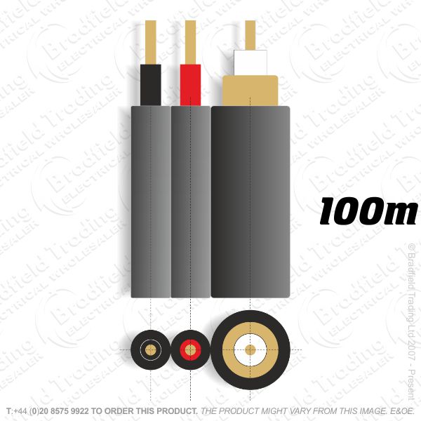H09) Shotgun Cable CCA Coax+Power 100m