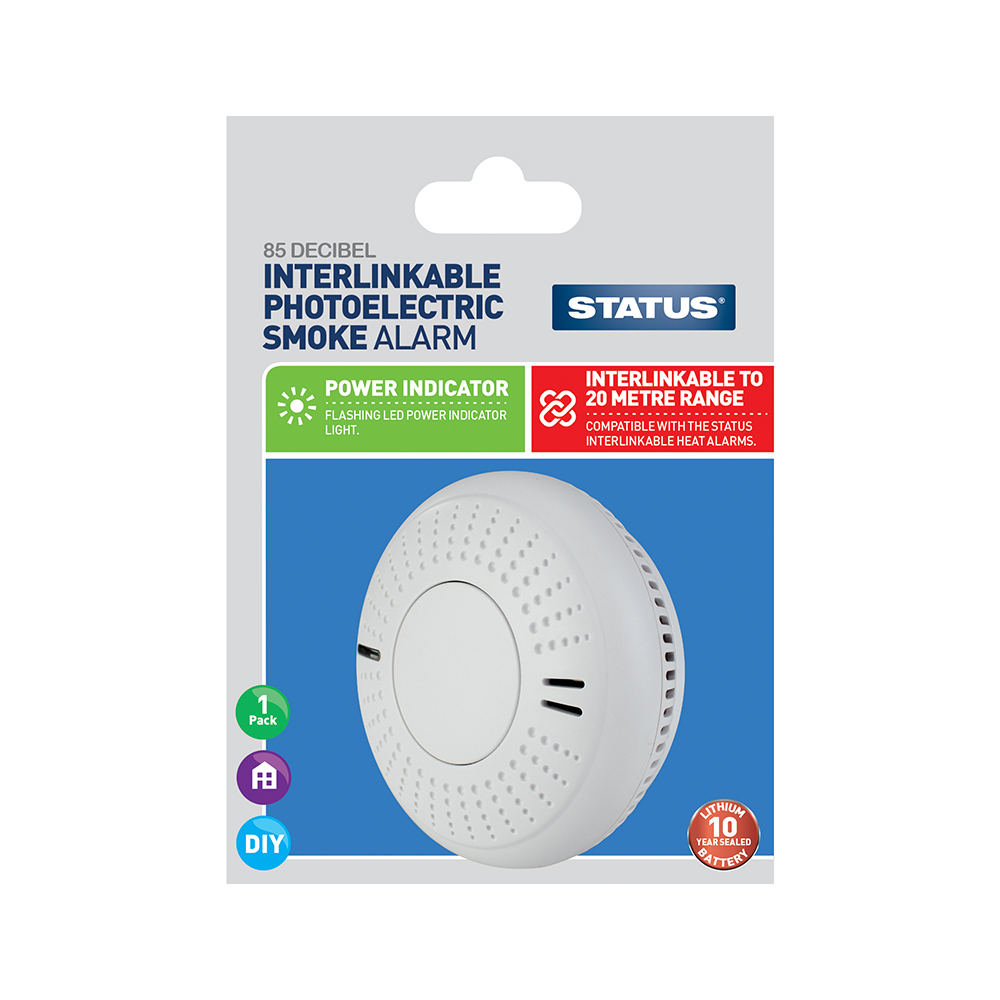 Smoke Alarm Interlinkable 10year STATUS