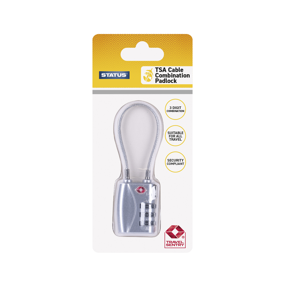 Combination Travel Padlock TSA 20mm STATUS