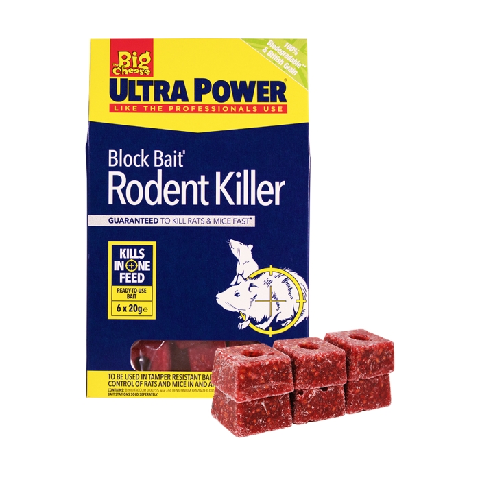 Mouse Rat Killer Block Bait Red 6x 20g STV
