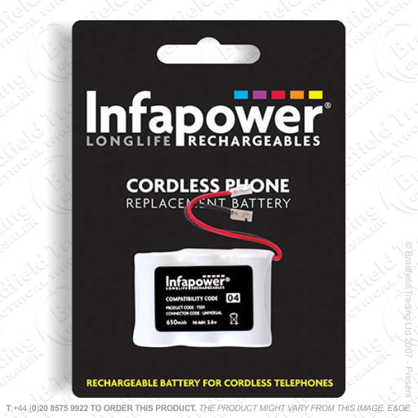 E13) Battery Phone 3x1/2 AA 04 NiMh INFAPOWER