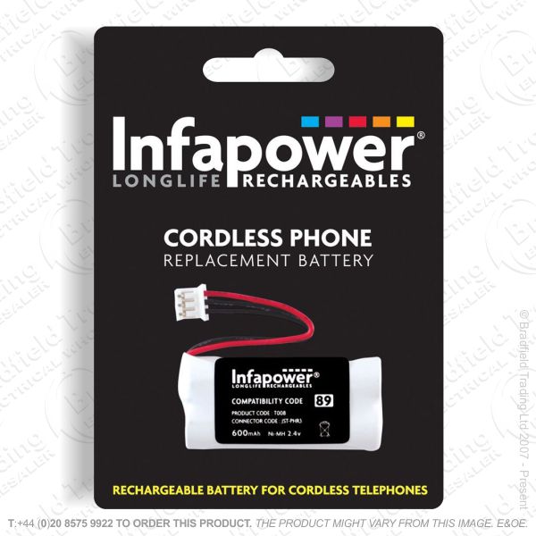 E13) Battery Phone 2x AAA 08 NiMh 89 INFAPOWE