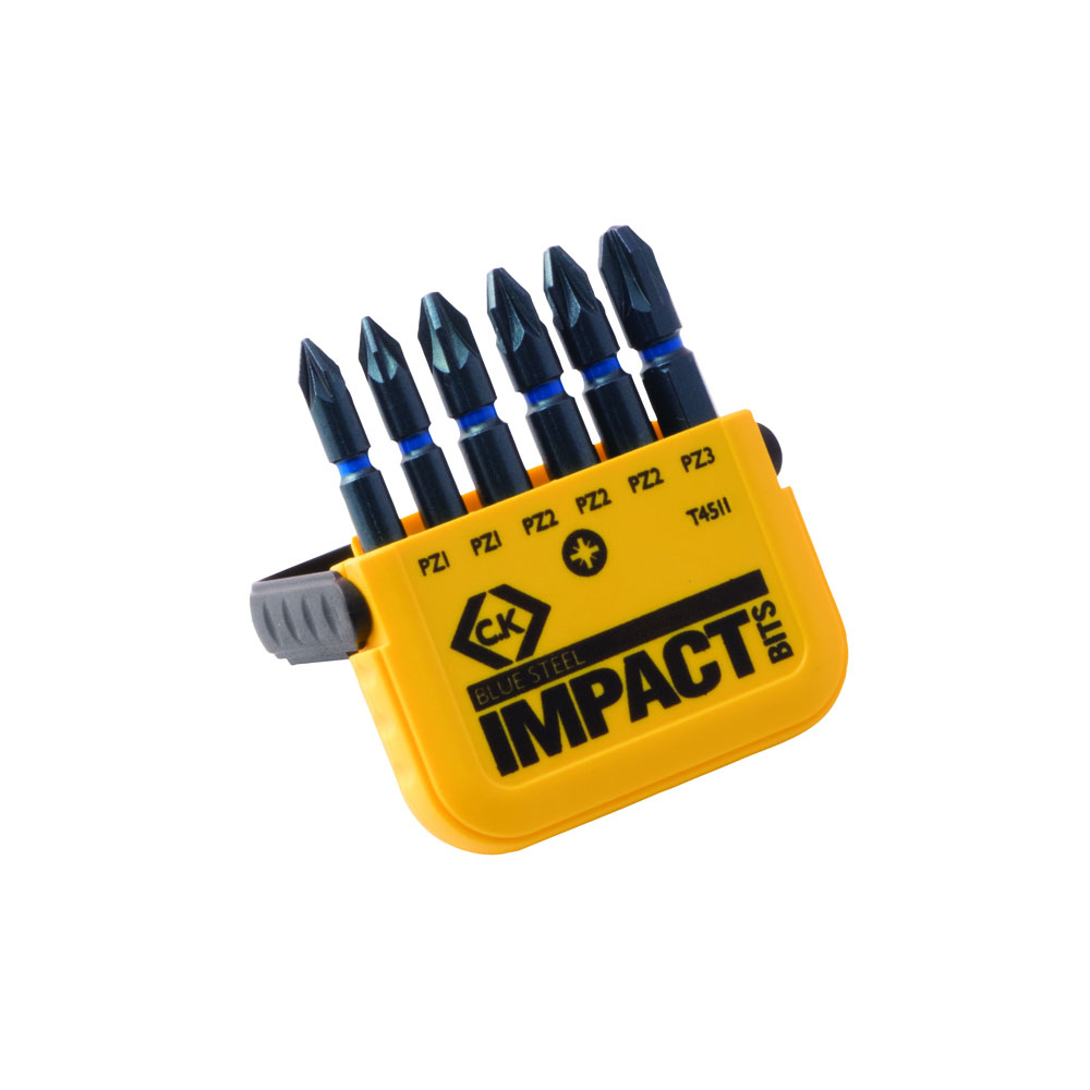 Screwdriver Impact PZ Bit Set 50mm 6pc CK