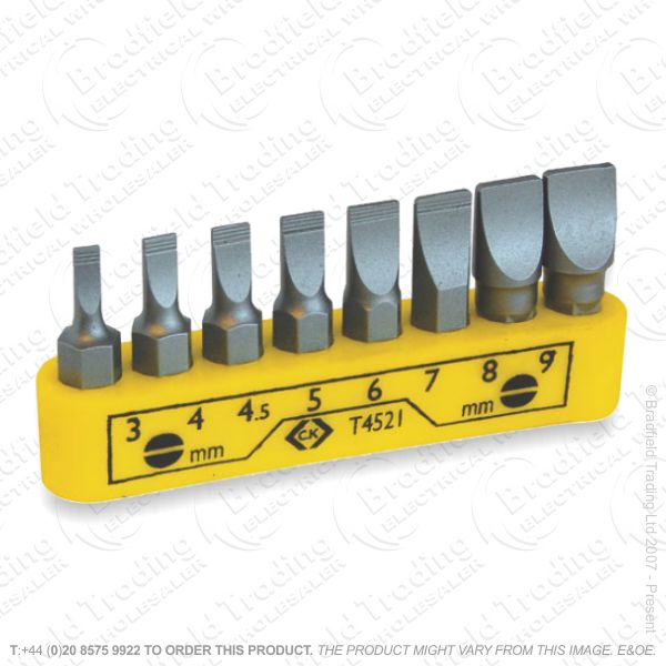 G35) Screwdriver Bit Clip set 8 Flat CK