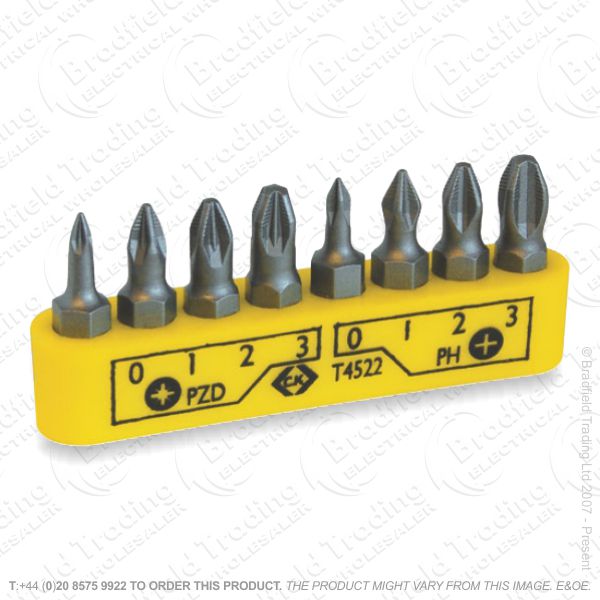 G35) Screwdriver Bit Clip set 8 PZ/PH CK