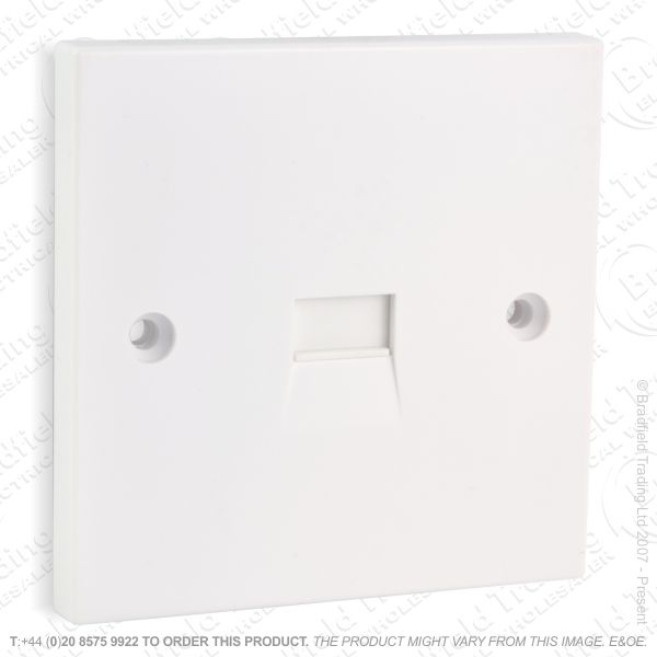 I30) Telephone BT Flush Slave 1G Socket White