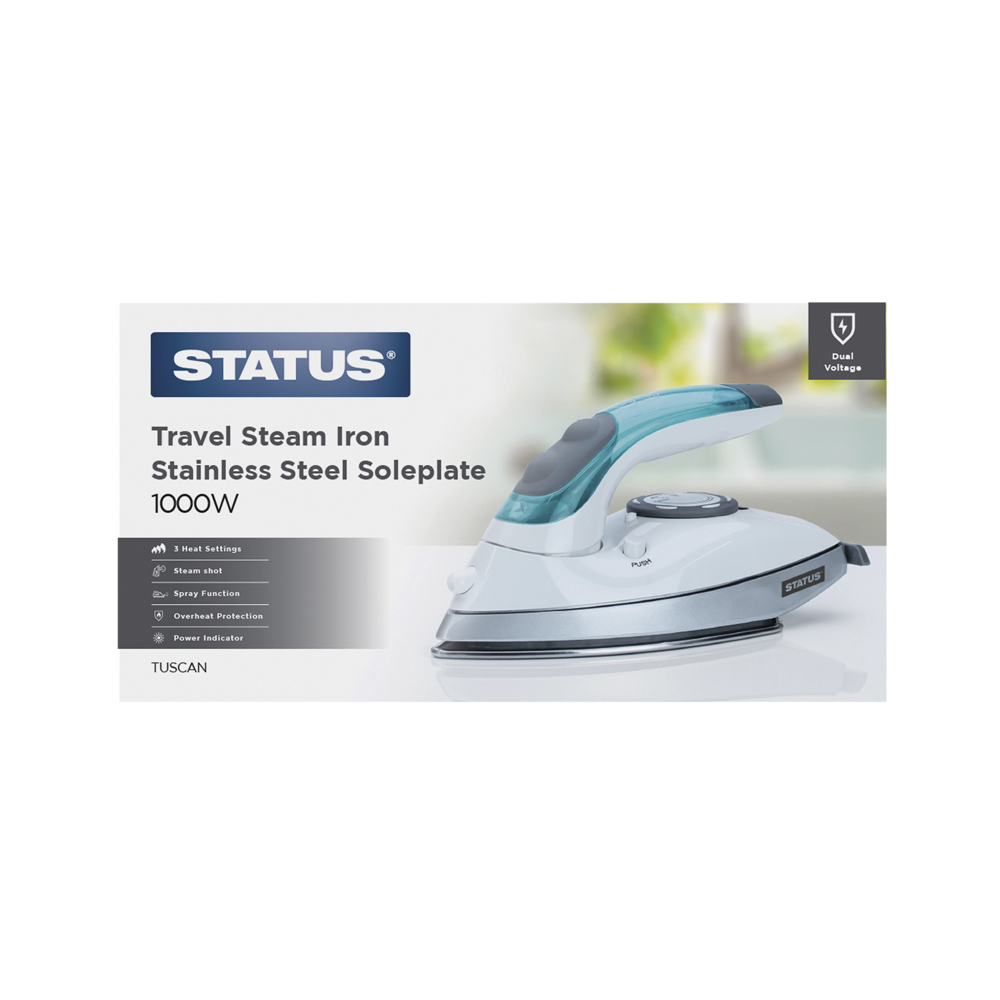 Travel Steam Iron Premium 1000w STATUS