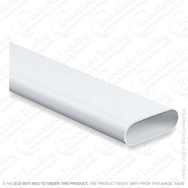 H15) Conduit PVC Oval 16mm LG 3M white