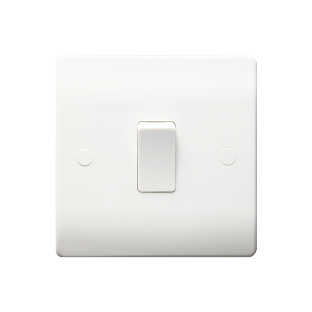 Switch SP 6A 1G 1w White Plastic THRION