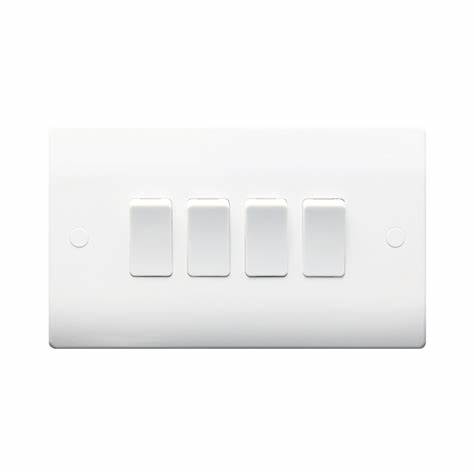 Switch SP 6A 4G 2w White Plastic THRION