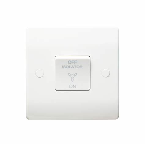 Switch TP Fan Isolator White Plastic THRION