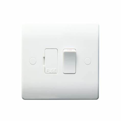 13A Switched Spur White Plastic THRION