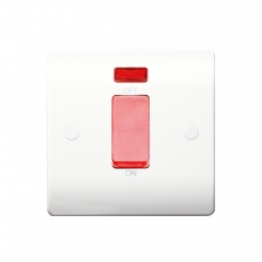 45A Cooker Switch c/w Neon White Plas THRION