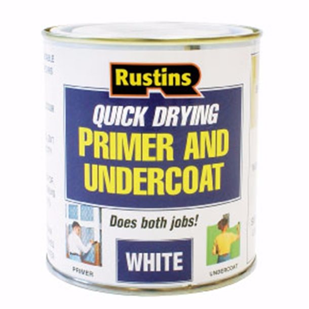 White Primer   Undercoat 500ml RUSTINS