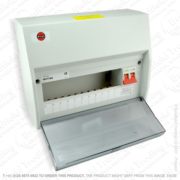 H30) Consumer Unit Insulated 11way 100A WYLEX