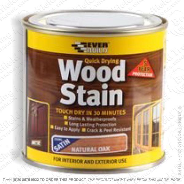 Wood Stain Natural Oak 750ml EVERBUILD Bradfield