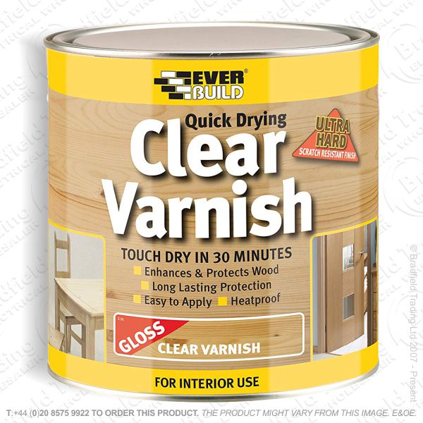 Varnish Gloss Quick Dry 250ml EVERBUILD