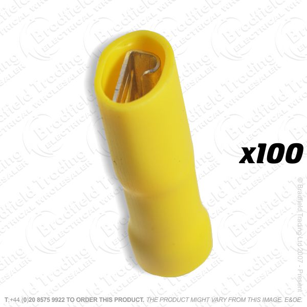 F17) Crimps Yellow Female Insulated 6.3 (100)
