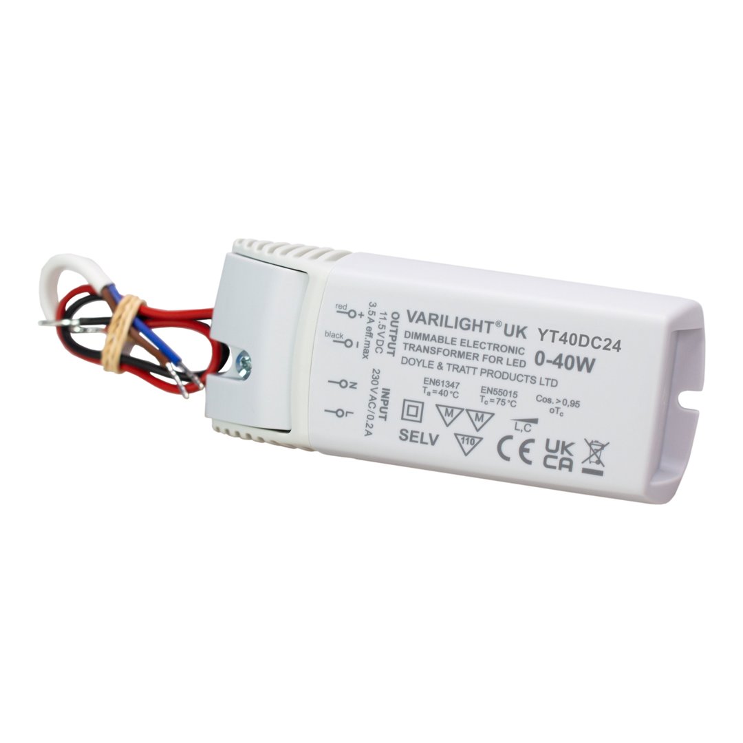 240v AC to 24v DC LED Driver 40W Dimm VARILIG